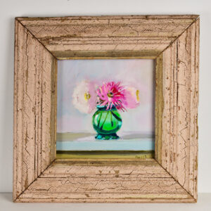 Green Vase with Dahlia